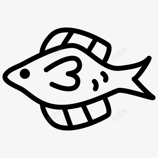 鱼动物食物图标svg_新图网 https://ixintu.com 假日 动物 夏天 晚餐 野餐 食物 鱼