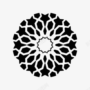 伊斯兰图案阿拉伯花纹艺术图标图标