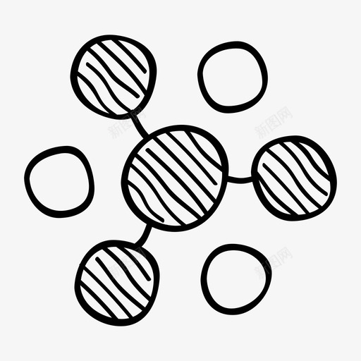 分发连接管理图标svg_新图网 https://ixintu.com 共享 分发 商业涂鸦 管理 网络 连接