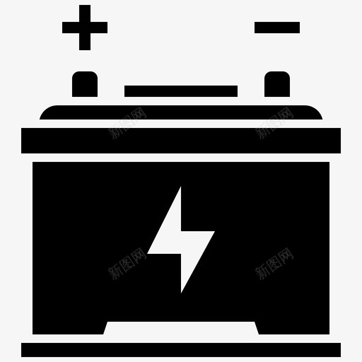电池汽车充电图标svg_新图网 https://ixintu.com 充电 动力 汽车 汽车零件铭文 电池 能量