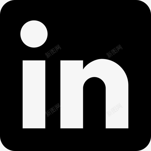 LinkedIn徽标材质单色图标svg_新图网 https://ixintu.com LinkedIn徽标 单色 材质设计