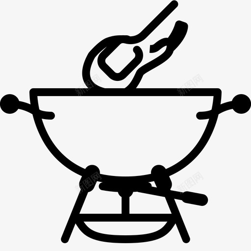 烤架中的肋骨烹饪食物图标svg_新图网 https://ixintu.com 烤架中的肋骨 烹饪 美味的烧烤烧烤轮廓 肉 食物