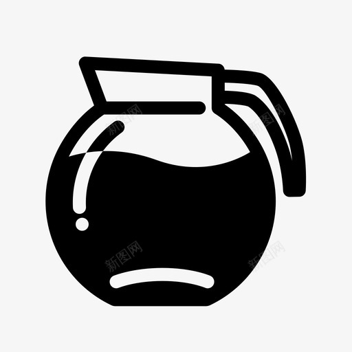 咖啡瓶饮料容器图标svg_新图网 https://ixintu.com 咖啡瓶 家具 家用固体风格 容器 水罐 饮料