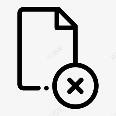 删除文档拒绝的文档图标图标