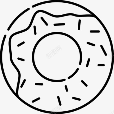 甜甜圈咖啡店图标图标