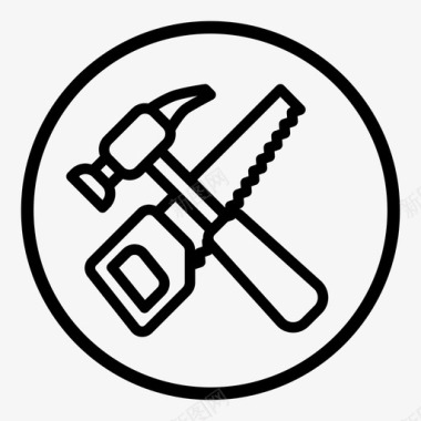 手工工具建筑锤子图标图标