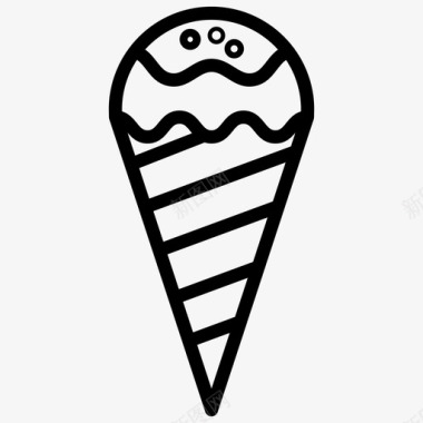 冰淇淋筒假日热图标图标