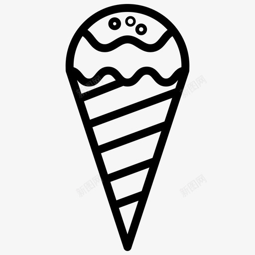 冰淇淋筒假日热图标svg_新图网 https://ixintu.com 假日 冰淇淋 冰淇淋筒 夏天 天气 热