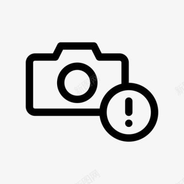 照相机警告照相机闪光灯数码相机图标图标