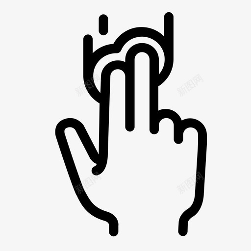 两个手指轻拍两次手图标svg_新图网 https://ixintu.com 两个手指轻拍 两次 屏幕 手 触摸