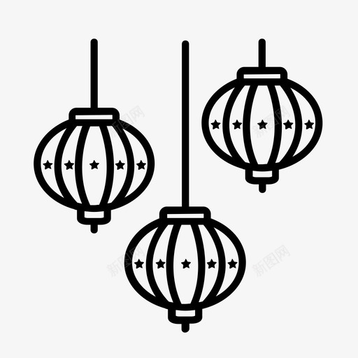 灯笼亚洲文化图标svg_新图网 https://ixintu.com 亚洲 文化 日本 灯笼 装饰