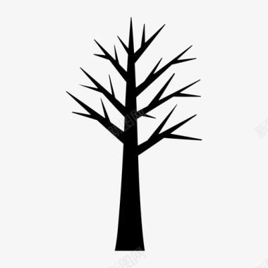 裸树树枝无叶图标图标