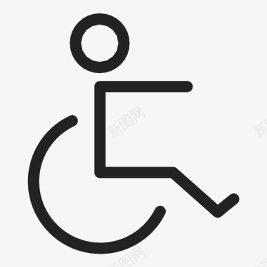 残疾人无障碍病人图标图标