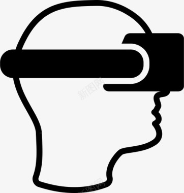虚拟现实耳机护目镜图标图标