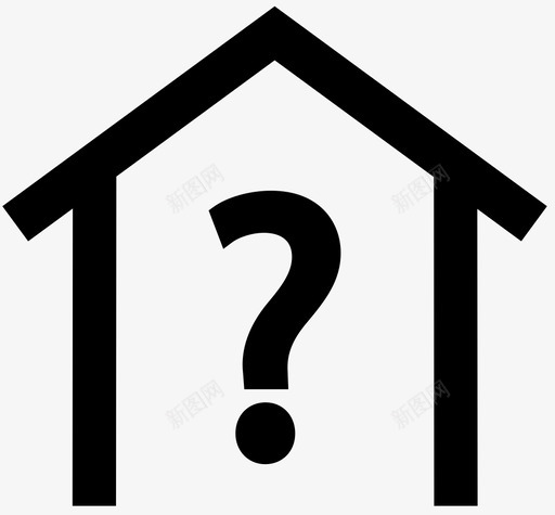 未知的房子支票神秘图标svg_新图网 https://ixintu.com 价格 支票 未知的房子 神秘 问题