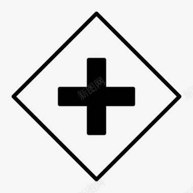 十字路口道路道路规则图标图标