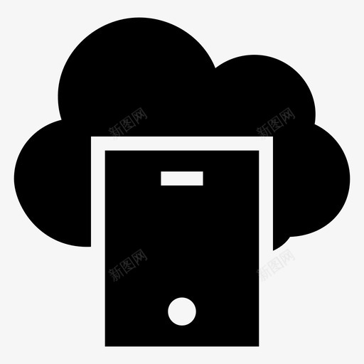 云移动呼叫智能手机图标svg_新图网 https://ixintu.com 云移动 云计算字形图标 呼叫 天气 智能手机 电话