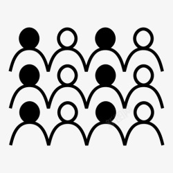 合唱团群体观众合唱团多样性图标高清图片