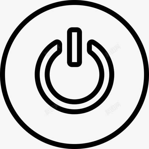 电源按钮控制图标svg_新图网 https://ixintu.com 关闭 基本轮廓收集 待机 按钮 控制 电源