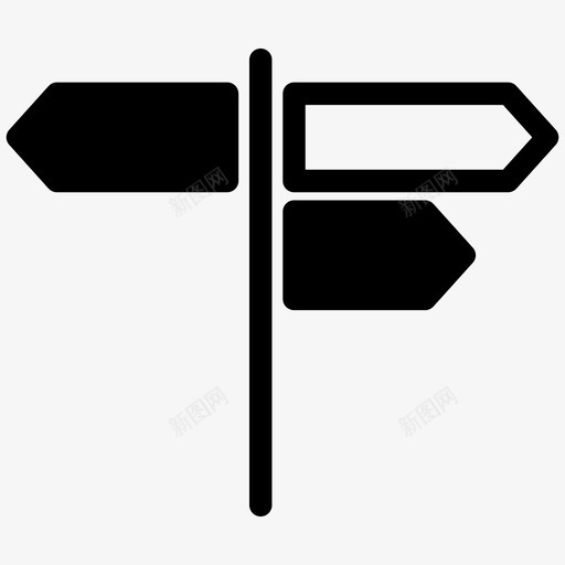 路标定向板路径图标svg_新图网 https://ixintu.com 位置 定向板 行程 路径 路标