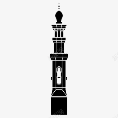 宣礼塔建筑伊斯兰图标图标
