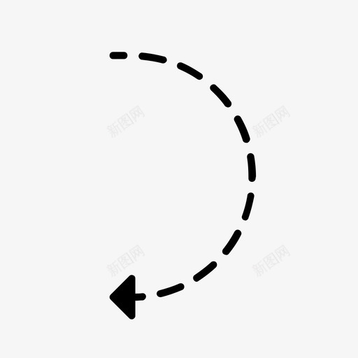 箭头顺时针曲线图标svg_新图网 https://ixintu.com 图表 曲线 箭头 虚线 顺时针