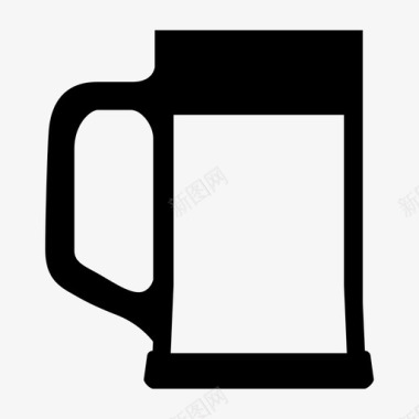 啤酒杯饮料厨房和食物图标图标