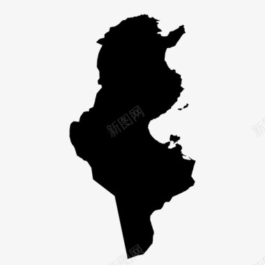突尼斯地图非洲国家图标图标