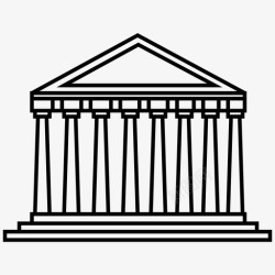 帕台帕台农神庙建筑希腊图标高清图片