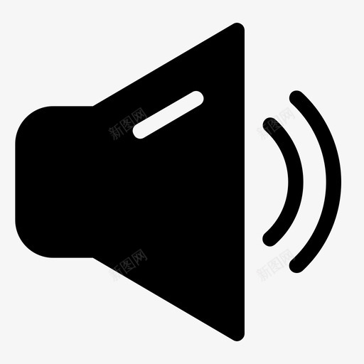 音量全音效高音量图标svg_新图网 https://ixintu.com 全音效 基本ui图标 扬声器打开 音量 音量控制 高音量