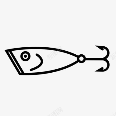 鱼饵鱼钩钓具图标图标