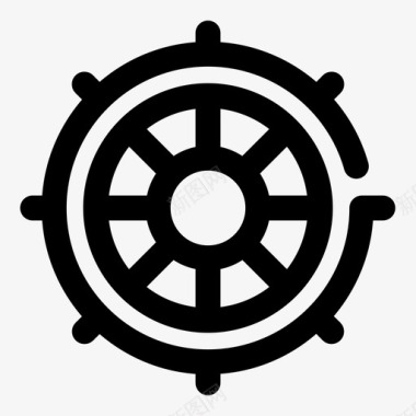 船舵船导航图标图标