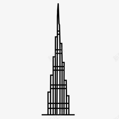 哈利法塔建筑迪拜图标图标