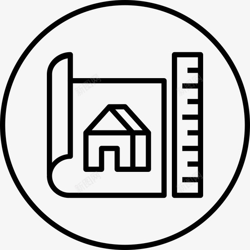 计划蓝图合同图标svg_新图网 https://ixintu.com 交易 住宅 合同 建筑 纸张 蓝图 计划