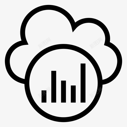 云图表分析业务图标svg_新图网 https://ixintu.com 业务 云图表 云计算线图标 分析 图表 天气