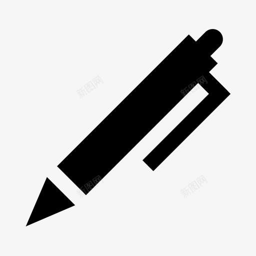 笔记号笔木条图标svg_新图网 https://ixintu.com 书写 办公材料字形 木条 笔 记号笔