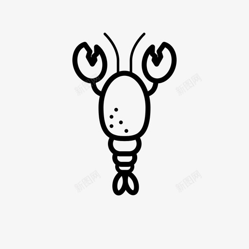 龙虾动物食物图标svg_新图网 https://ixintu.com 动物 海鲜 贝类 食品饮料 食物 龙虾