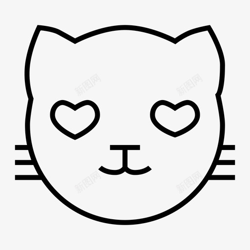 在爱猫迷恋图标svg_新图网 https://ixintu.com 可爱 在爱 猫 猫表情 迷恋