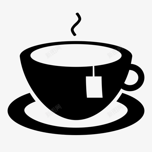 茶热饮茶时间图标svg_新图网 https://ixintu.com 咖啡和茶 热饮 茶 茶时间
