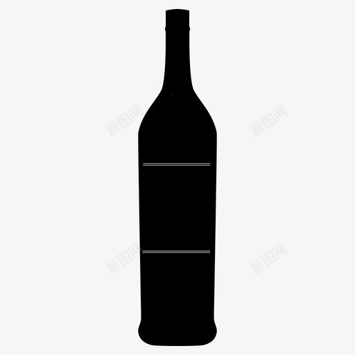 波尔多瓶线图标svg_新图网 https://ixintu.com 波尔多 瓶 线 酒