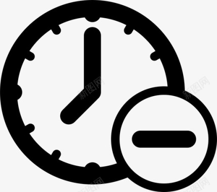 删除时间时钟计时器图标图标
