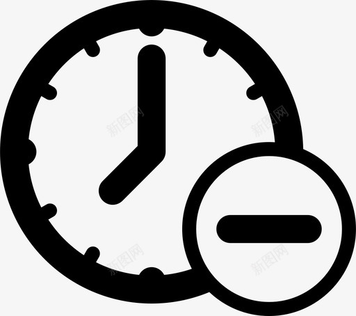 删除时间时钟计时器图标svg_新图网 https://ixintu.com 删除时间 时钟 计时器