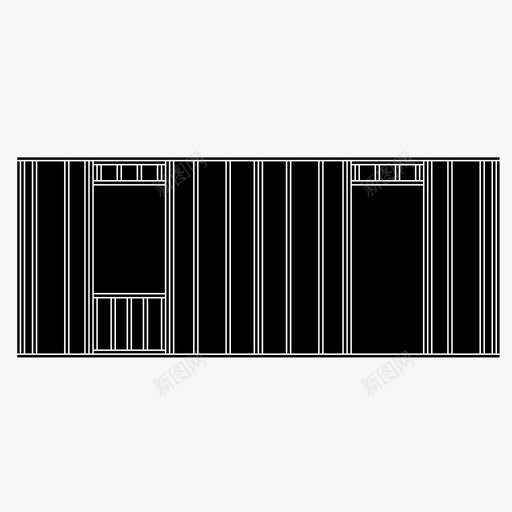 框架建筑木工图标svg_新图网 https://ixintu.com 墙基础 墙洞 建筑 木工 木结构 框架