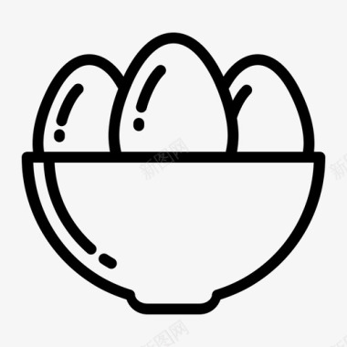 蛋碗篮子庆祝图标图标