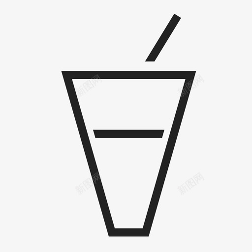 玻璃杯冰镇饮料图标svg_新图网 https://ixintu.com 冰镇 吸管 小口 玻璃杯 饮料