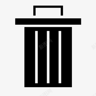 垃圾桶容器垃圾图标图标
