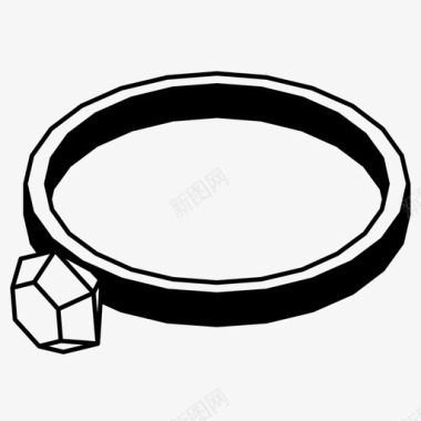 结婚戒指钻石订婚戒指图标图标