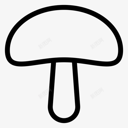食品菌类蘑菇图标svg_新图网 https://ixintu.com 菌类 蔬菜 蘑菇 购物电子商务线图标 食品