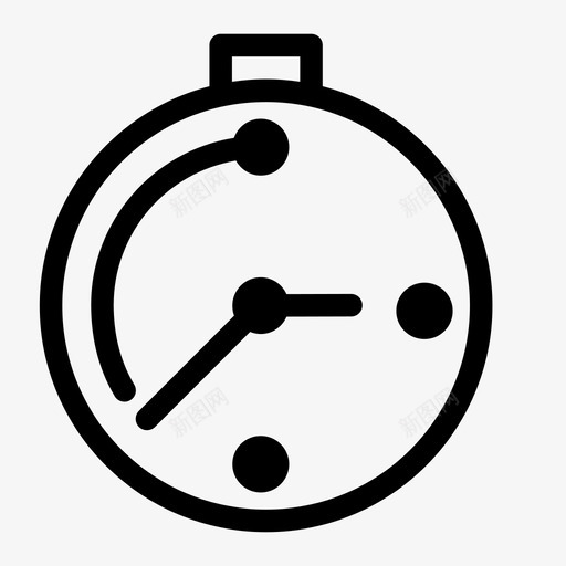 秒表闹钟模拟图标svg_新图网 https://ixintu.com 时钟 模拟 秒表 计时器 闹钟 面部