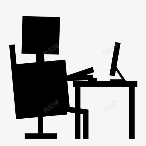 工作方人员角色计算机图标svg_新图网 https://ixintu.com 办公桌 工作方人员 方人员 角色 计算机